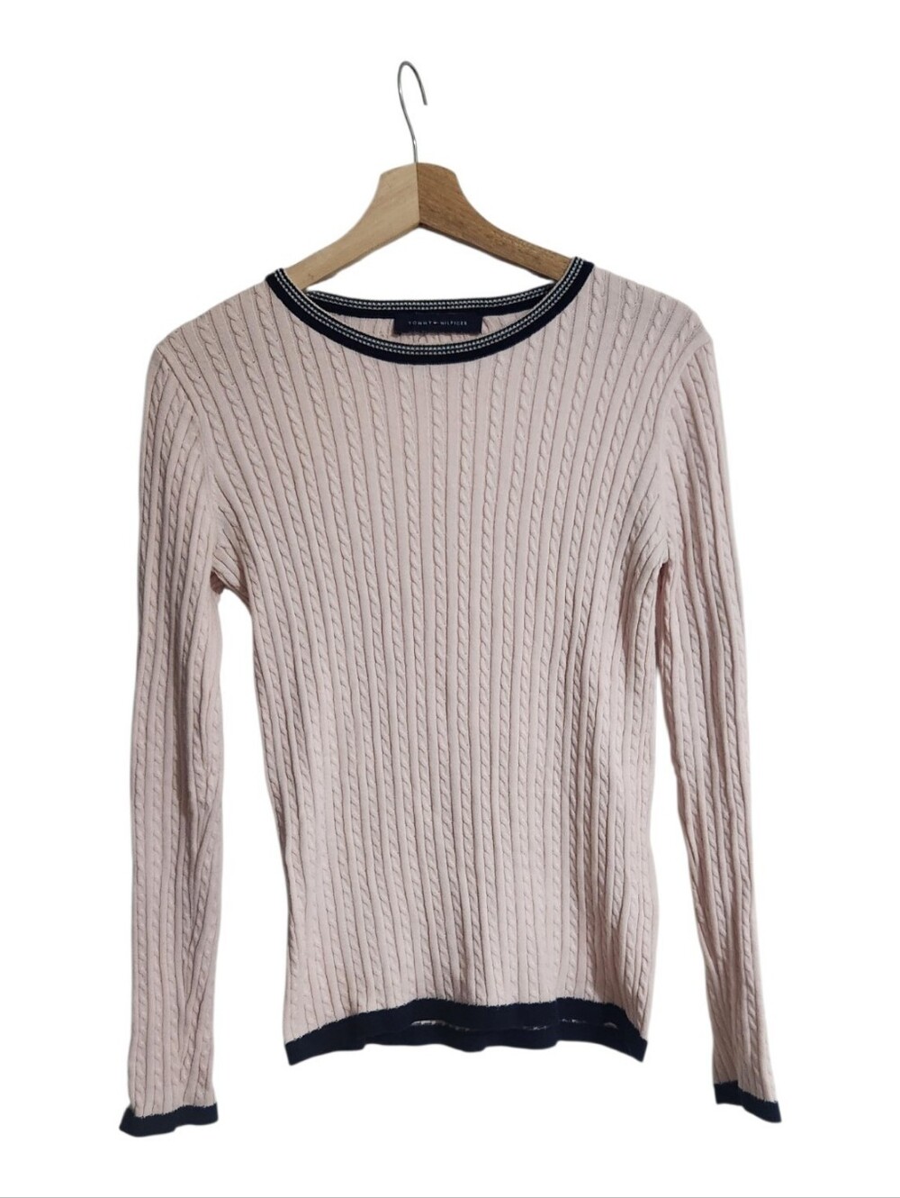Tommy Hilfiger Pink Cable-Knit Long Sleeve Sweater - Picture 2 of 8